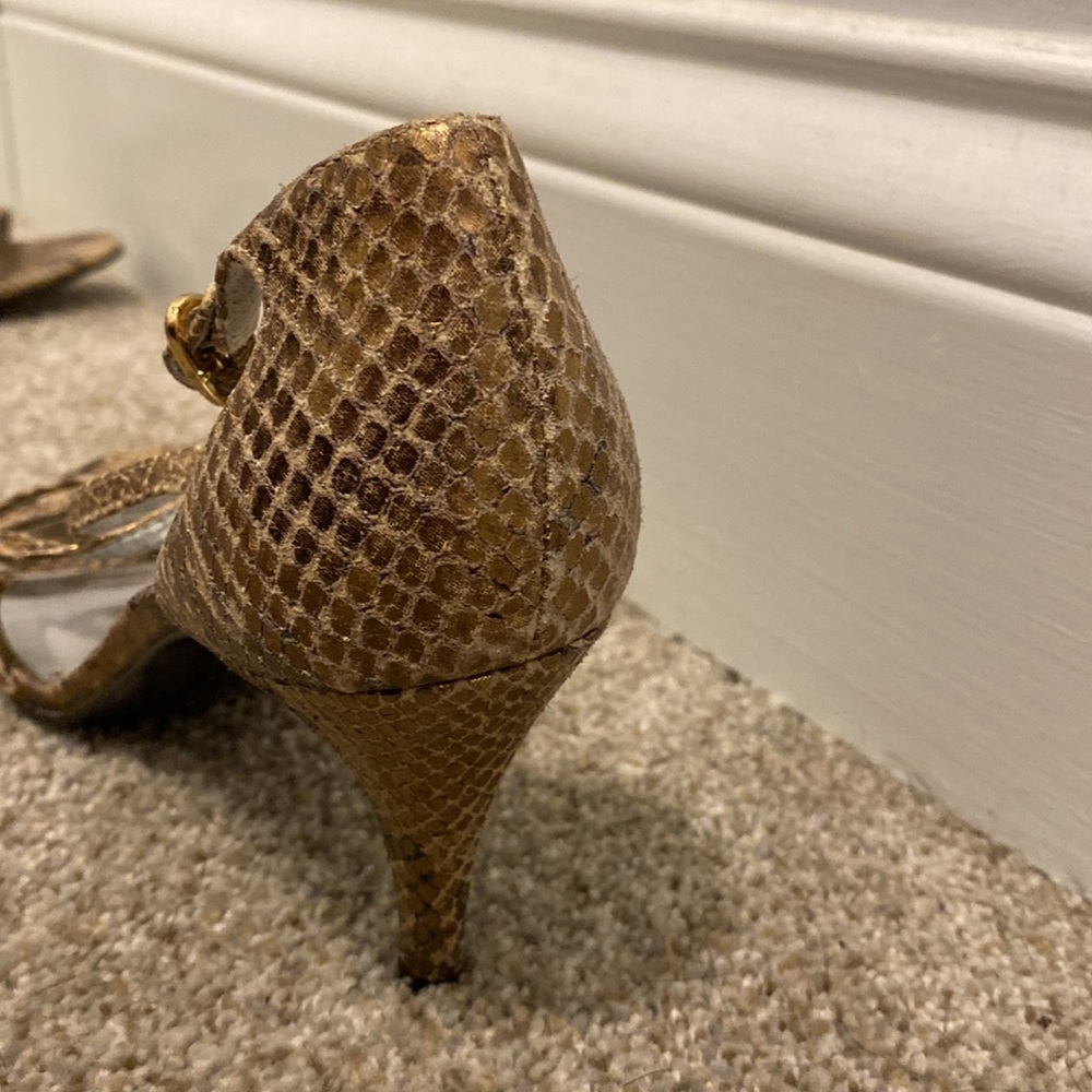 Gianni bini shimmer snakeskin sandals. Size 6.5 - Picture 9 of 10